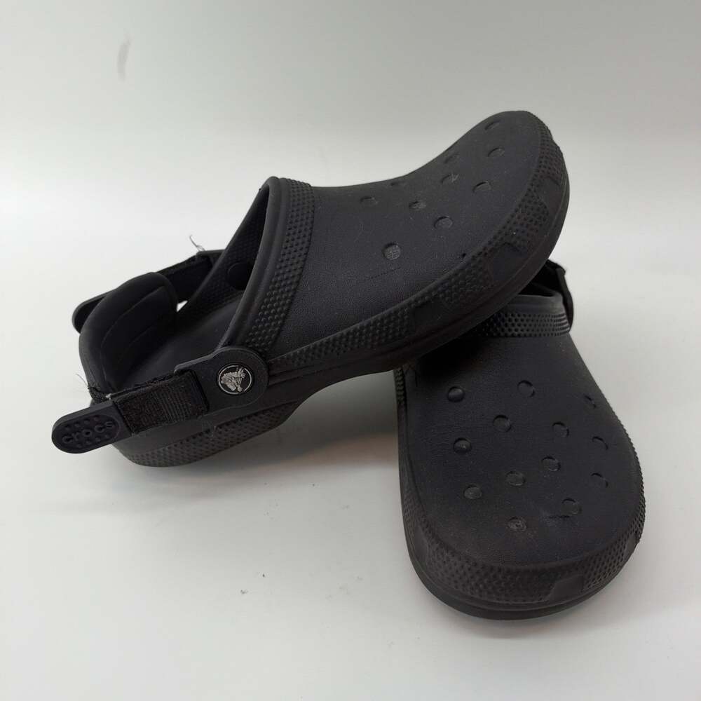 Crocs Classic Work Clogs Unisex Women Size 8 Men Size 6 Slip Resistant Black